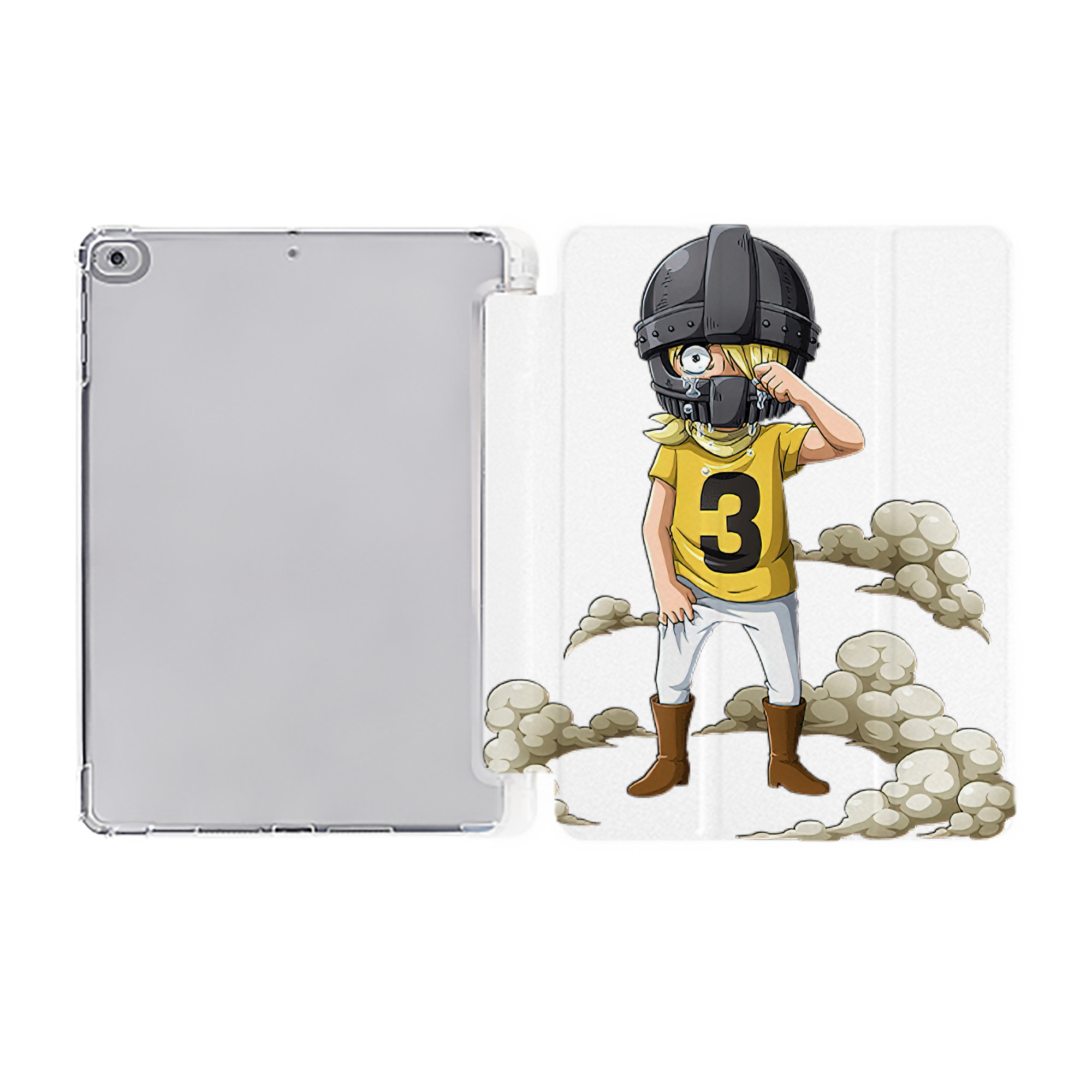 （画像用） ワンピース サンジ ONE PIECE Sanji IPad ケース ペン収納付き 三つ折りスタンド PUレザー×シリコン 対応機種9.5/10.5/10.9インチ